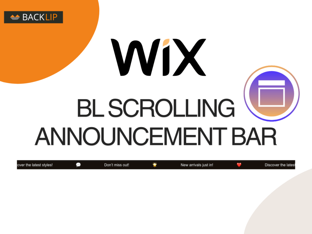 Wix BL Scrolling Announcement Bar