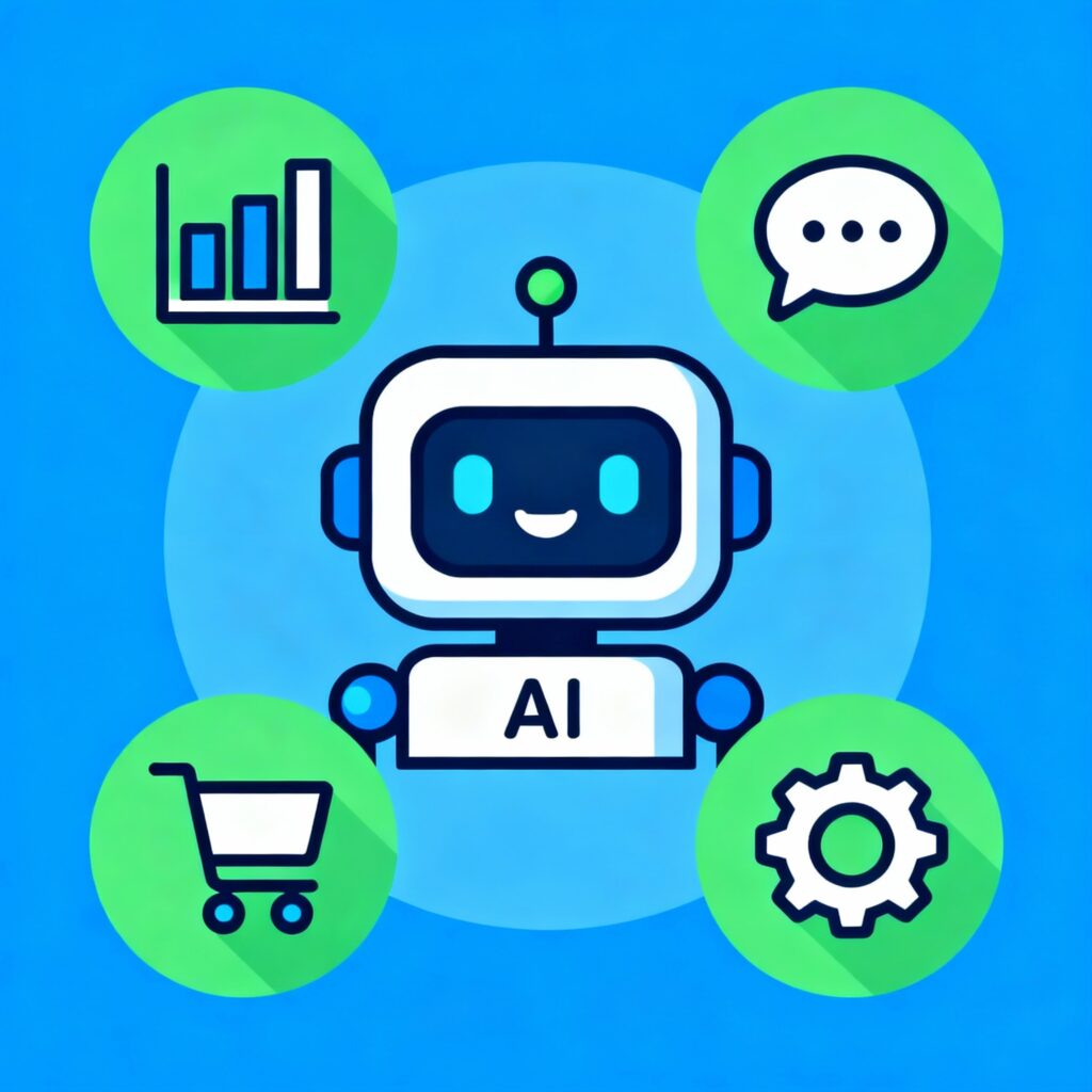 AI assisted ecommerce workflow for product content, catalog data, and storefront improvements