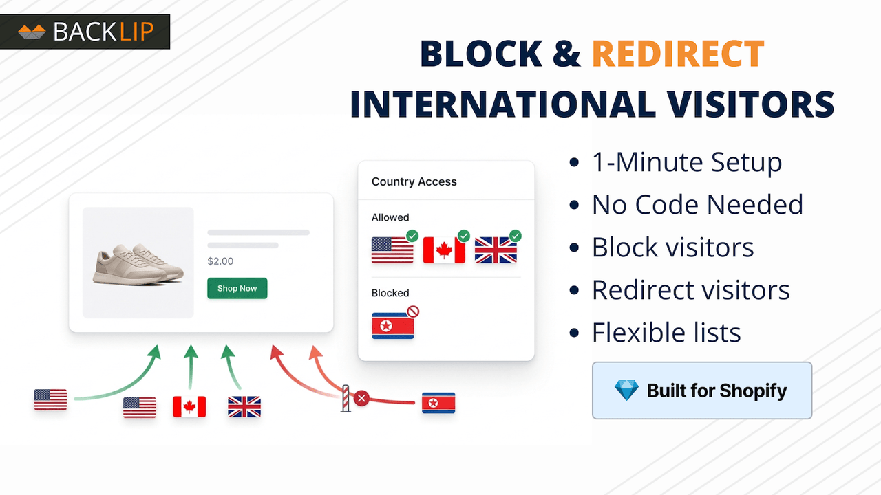BL Country Blocker for Shopify & Wix official Shopify App Store preview
