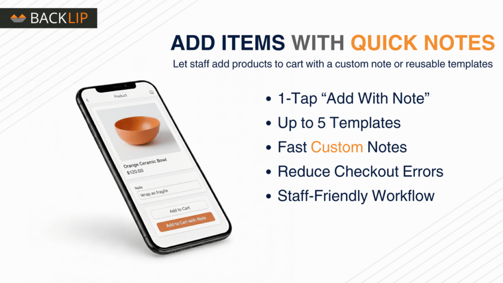 BL POS Quick Product Notes for Shopify POS with custom notes and reusable templates
