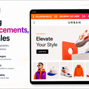 BL Scrolling Announcement Bar for Shopify and Wix promotional feature image