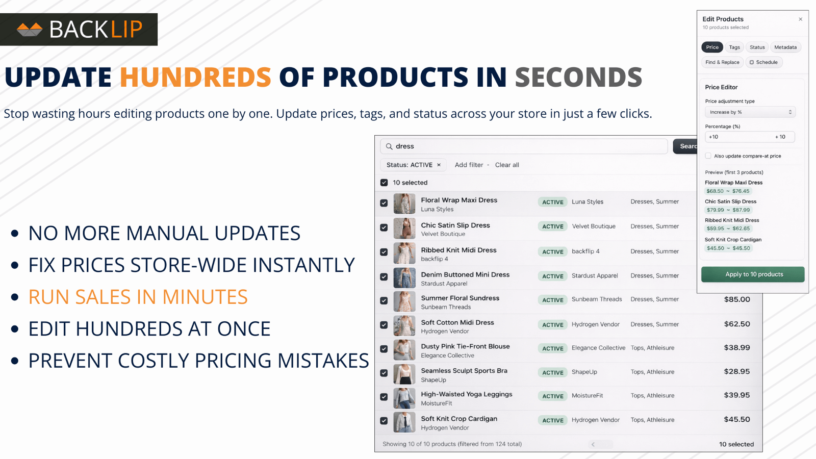 BL Bulk Product Editor official Shopify App Store preview